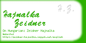 hajnalka zeidner business card